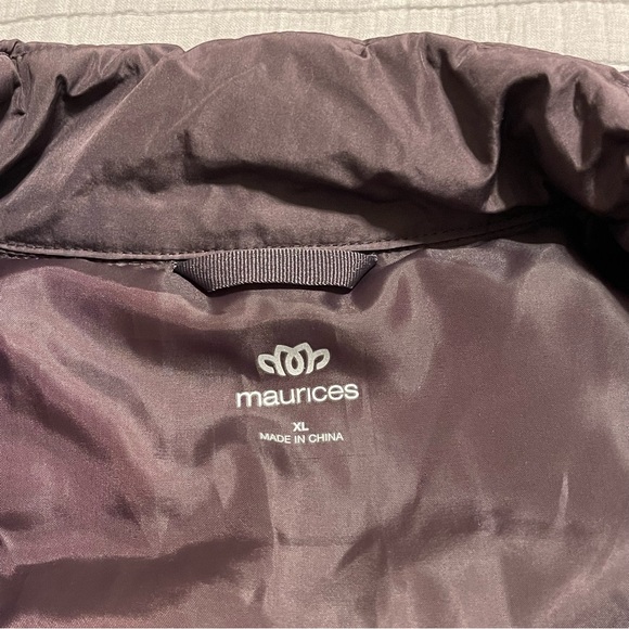 Maurices Women's Eggplant Purple Full-Zip Light Weight Quilted Puffer Vest XL - Picture 2 of 10